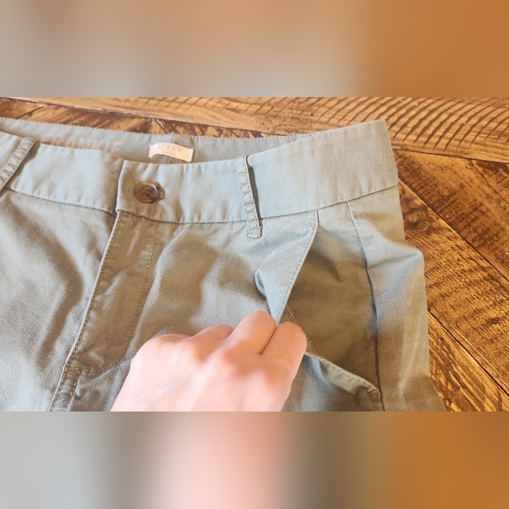 J. Crew Frankie Stretch Ankle Pants Trousers in Green Size 4 - Picture 6 of 10